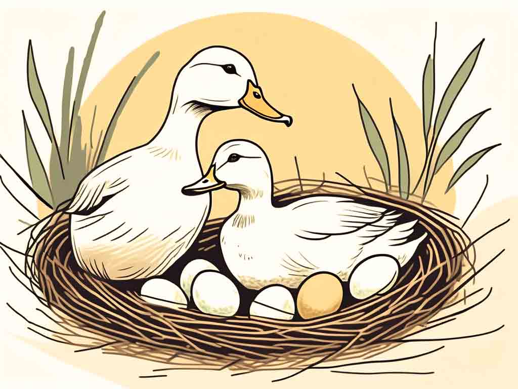 скільки качка сидить на яйцях 4